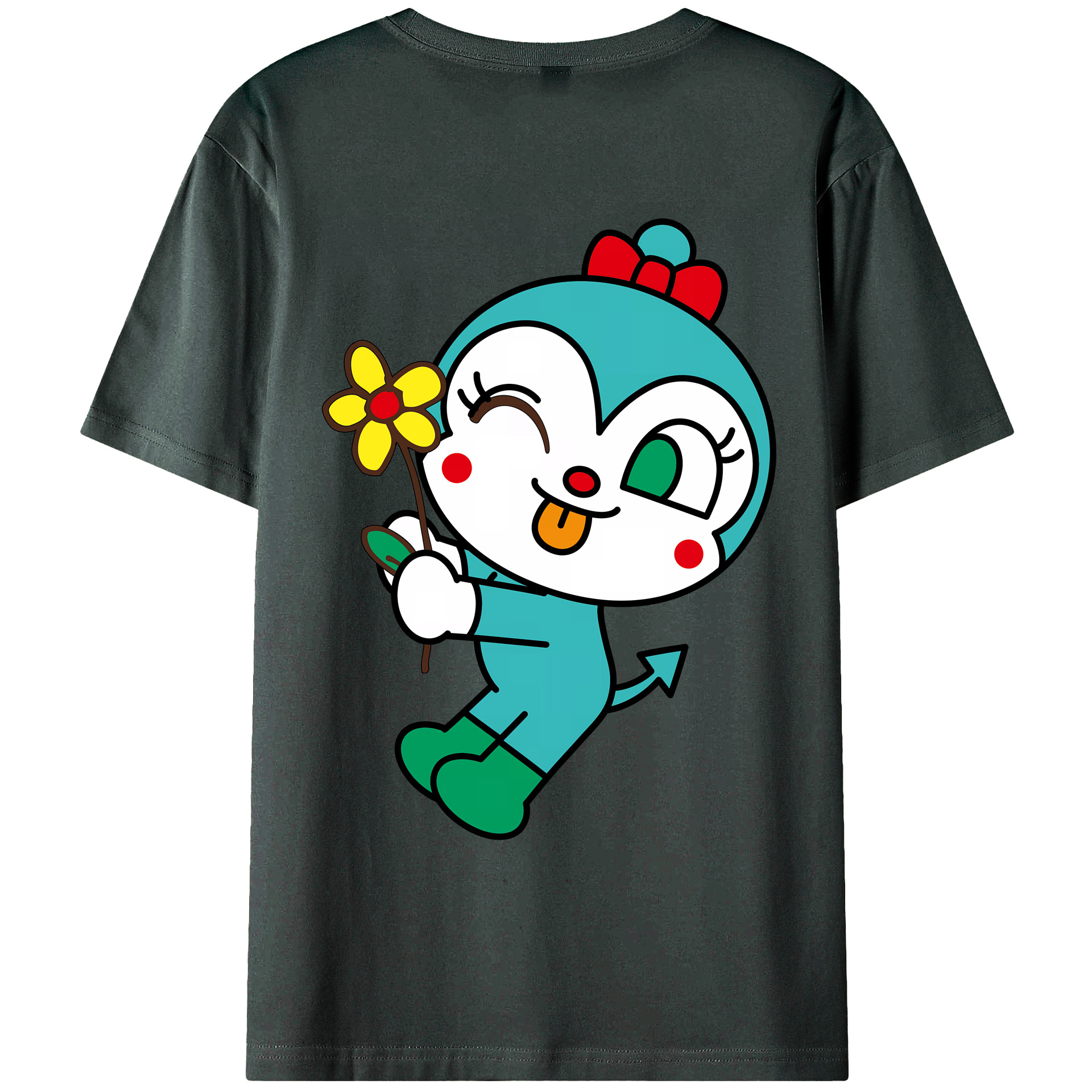 （画像用） アンパンマン Anpanman 綿100％ メンズ半袖Tシャツ（バックプリント） 通気性